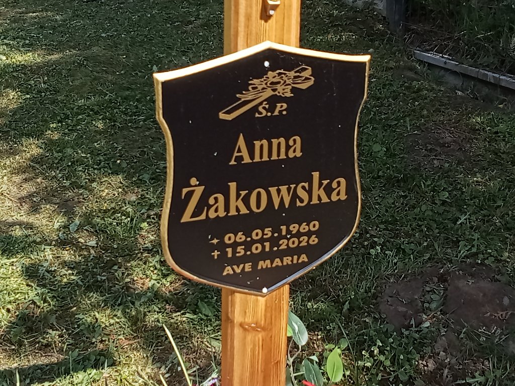 Anna Żakowska 1960 Santok - Grobonet - Wyszukiwarka osób pochowanych