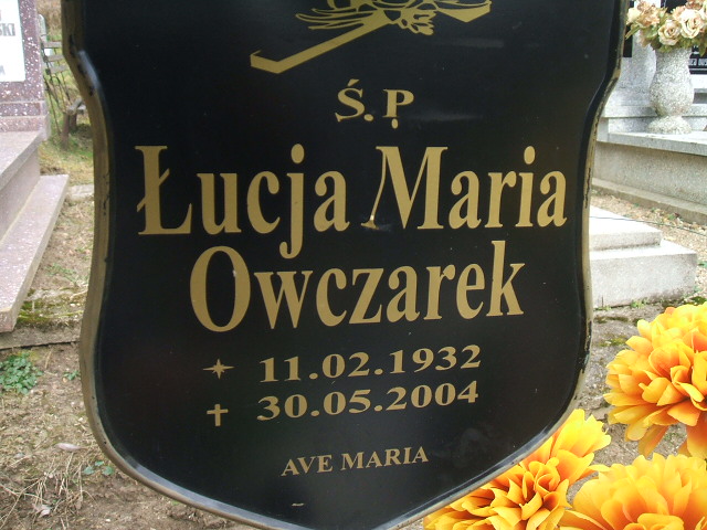 Łucja Maria Owczarek 1932 Santok - Grobonet - Wyszukiwarka osób pochowanych