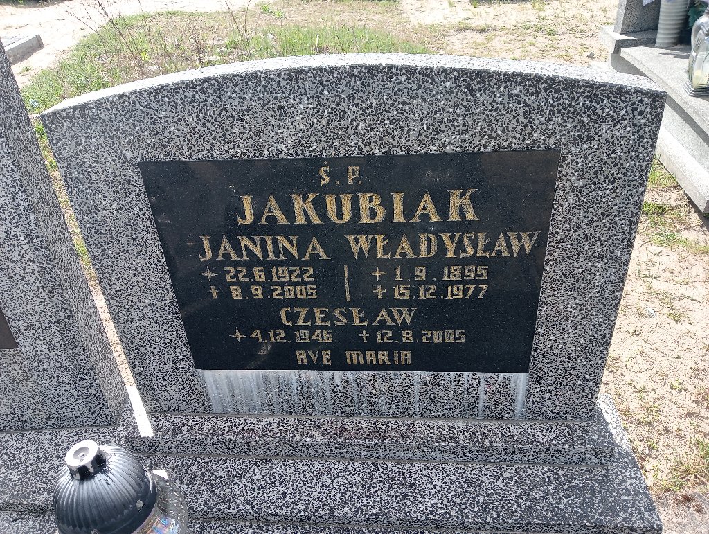 Janina Jakubiak 1922 Santok - Grobonet - Wyszukiwarka osób pochowanych