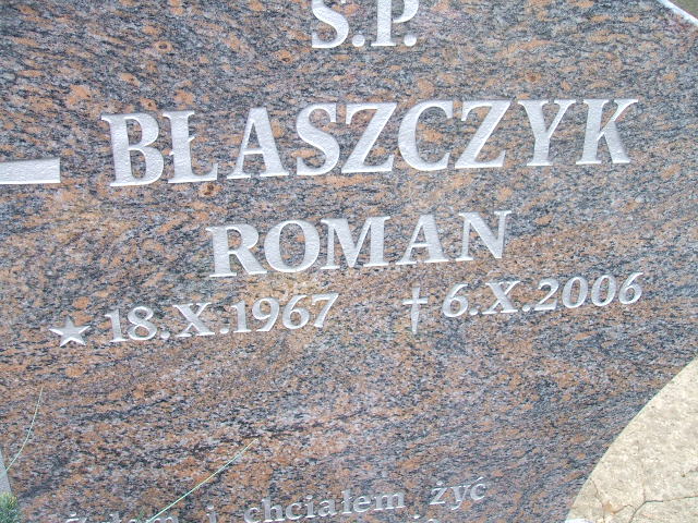 Roman Błaszczyk 1967 Santok - Grobonet - Wyszukiwarka osób pochowanych